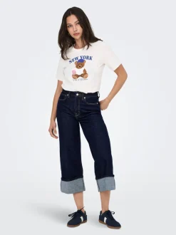 ONLMADISON Hohe Taille Weiter Beinschnitt Jeans