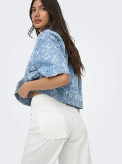 ONLMADISON-SILLE Hohe Taille Weiter Beinschnitt Jeans