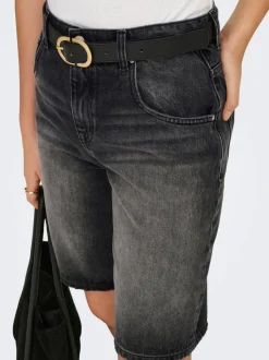 ONLMATE Mittlere Taille Baggy Fit Jeans-Shorts