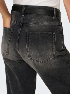 ONLMATE Mittlere Taille Baggy Fit Jeans-Shorts