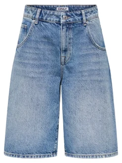 ONLMATE Mittlere Taille Baggy Fit Jeans-Shorts