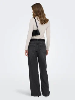 ONLMAYA Mittlere Taille Weiter Beinschnitt Jeans