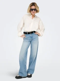 ONLMAYA Mittlere Taille Weiter Beinschnitt Jeans