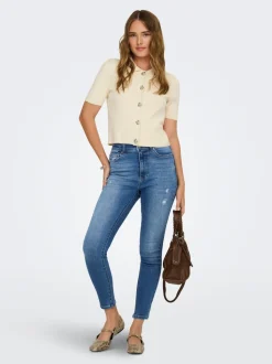 ONLMILA Hohe Taille Skinny Fit Knöchellang Jeans