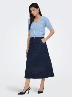 ONLMINDY Denim Jeansrock Langer Rock