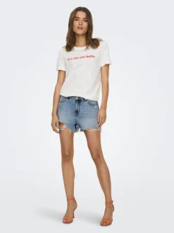 ONLPACY Hohe Taille Normal geschnitten Jeans-Shorts