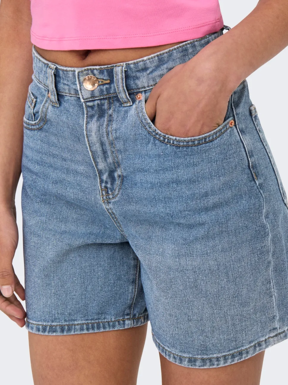 ONLPHINE Hohe Taille Normal geschnitten Jeans-Shorts