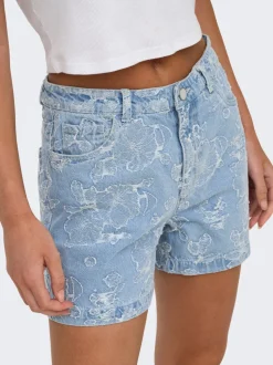 ONLPHINE-AUDE Hohe Taille Normal geschnitten Jeans-Shorts