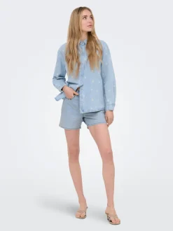 ONLPHINE Mittlere Taille Normal geschnitten Jeans-Shorts