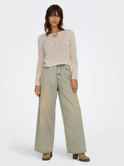 ONLPIPER-SONIC Hohe Taille Weiter Beinschnitt Jeans