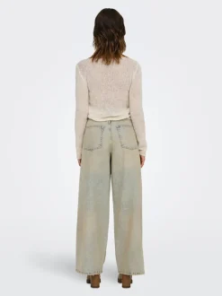 ONLPIPER-SONIC Hohe Taille Weiter Beinschnitt Jeans