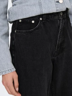 ONLRILEY Hohe Taille Gerade geschnitten Jeans