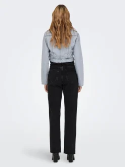 ONLRILEY Hohe Taille Gerade geschnitten Jeans