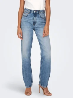 ONLROBYN Hohe Taille Gerade geschnitten Jeans