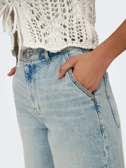 ONLRUTH Mittlere Taille Locker geschnitten Jeans-Shorts
