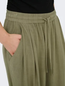 ONLSIESTA Weiter Beinschnitt Leinen Hose mit weitem Beinschnitt