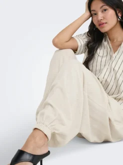 ONLSIESTA Weiter Beinschnitt Leinen Hose mit weitem Beinschnitt