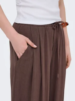 ONLSIESTA Weiter Beinschnitt Leinen Hose mit weitem Beinschnitt