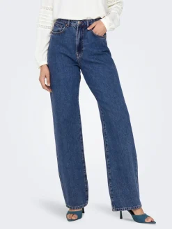 ONLSILJE Hohe Taille Gerade geschnitten Jeans