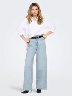 ONLSILKY Hohe Taille Weiter Beinschnitt Jeans