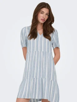 ONLTIRI-GOA Leinen Kurzes Kleid