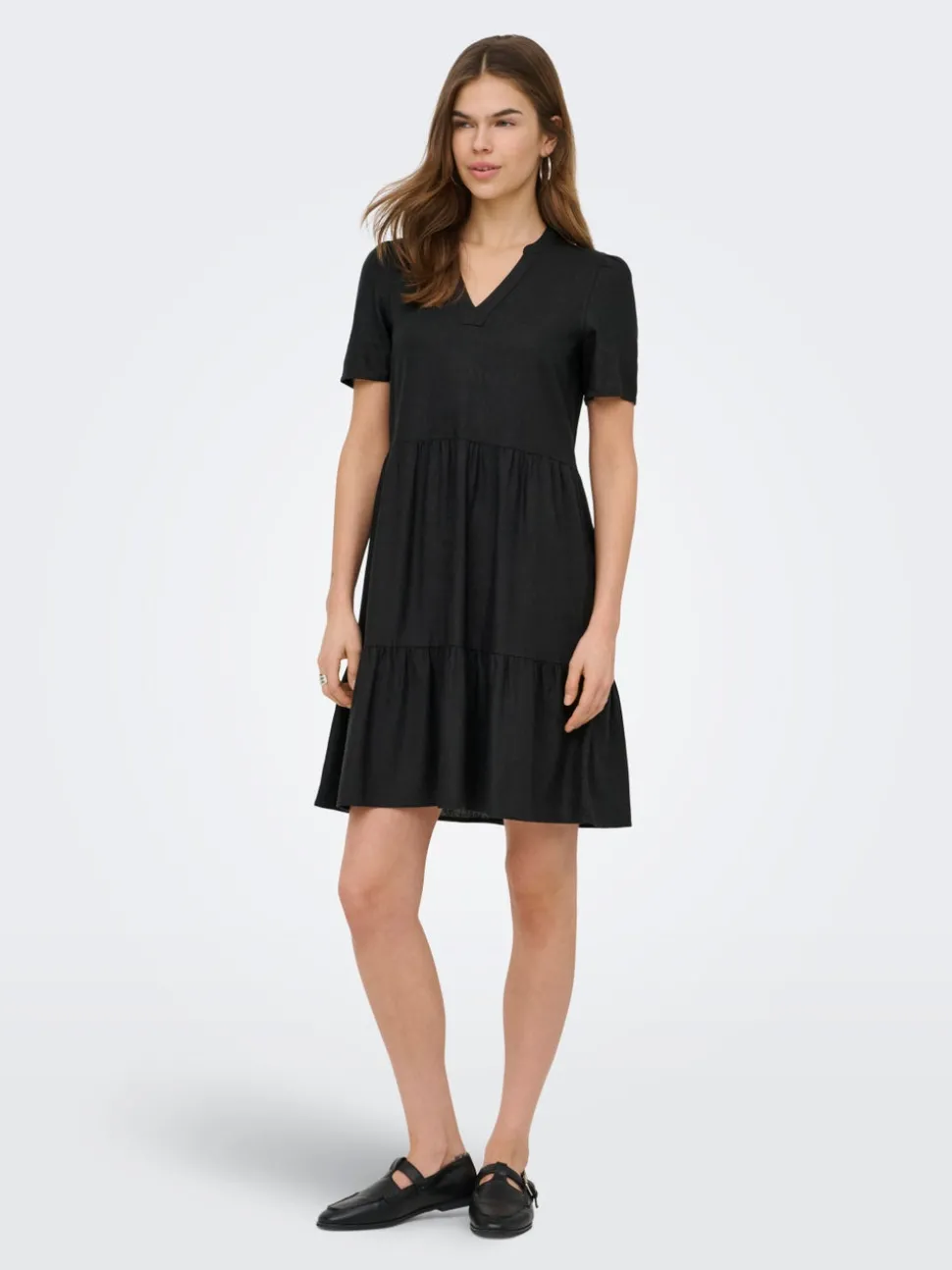 ONLTIRI-GOA Leinen Kurzes Kleid