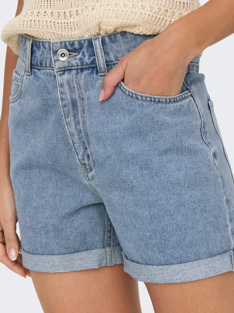 ONLVEGA Hohe Taille Normal geschnitten Jeans-Shorts