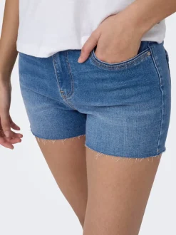 ONLWAUW Mittlere Taille Normal geschnitten Jeans-Shorts