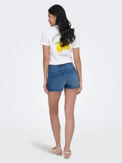 ONLWAUW Mittlere Taille Normal geschnitten Jeans-Shorts