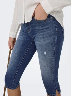ONLWAUW Mittlere Taille Normal geschnitten Caprihose