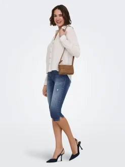 ONLWAUW Mittlere Taille Normal geschnitten Caprihose