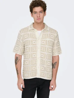 ONSBART Gestricktes Poloshirt