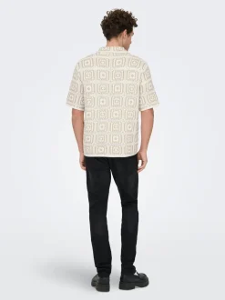 ONSBART Gestricktes Poloshirt