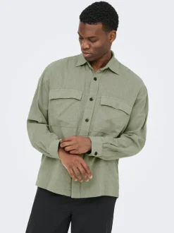 ONSCAIDEN Leinen Overshirt