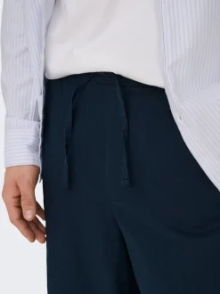 ONSDAVES Weiter Beinschnitt Leinen Shorts