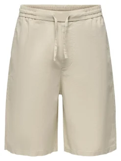 ONSDAVES Weiter Beinschnitt Leinen Shorts