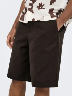 ONSDAVES Weiter Beinschnitt Leinen Shorts
