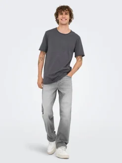 ONSEDGE Mittlere Taille Gerade geschnitten Jeans