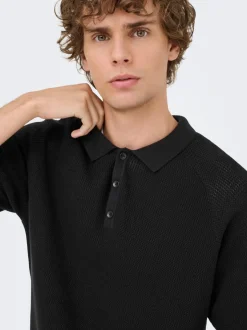 ONSJAMES Gestricktes Poloshirt