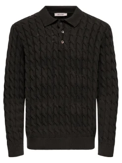 ONSKICKER Gestricktes Poloshirt