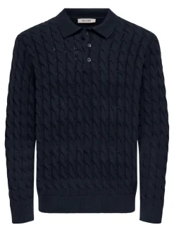 ONSKICKER Gestricktes Poloshirt