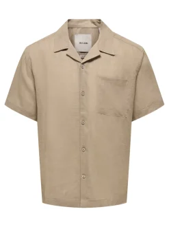 ONSLAURENCE Leinen Hawaii-Hemd