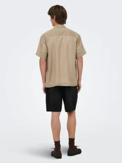 ONSLAURENCE Leinen Hawaii-Hemd