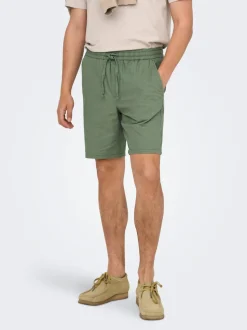 ONSLINUS Normal geschnitten Leinen Shorts