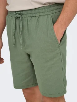 ONSLINUS Normal geschnitten Leinen Shorts