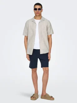 ONSLINUS Normal geschnitten Leinen Shorts