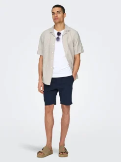 ONSLINUS Normal geschnitten Leinen Shorts