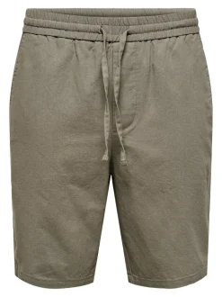 ONSLINUS Normal geschnitten Leinen Shorts