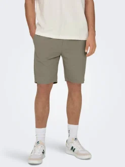ONSLINUS Normal geschnitten Leinen Shorts