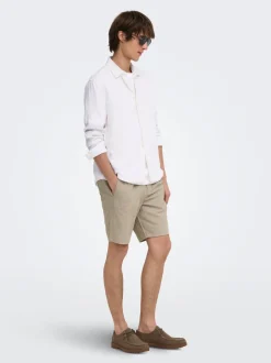 ONSLINUS Normal geschnitten Leinen Shorts